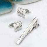 Peluche Minimalist Cufflinks and Tie Pin Set