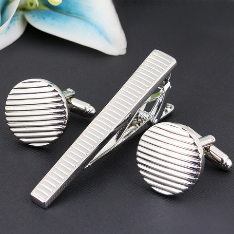 Peluche Suave - Cufflinks and Tie Pin Set Brass