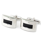 Classic Black Cufflinks and Tie Pin Set - Peluche.in