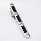 Greek Key - Silver Cufflinks and Tie Pin Set - Peluche.in