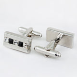 Peluche The Bling Bar Silver Cufflinks and Tie Pin Set