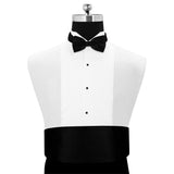 Peluche Debonair Black Cummerbund and Bow Tie Set Satin