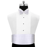 Peluche Royal White Cummerbund & Bow Tie Set