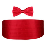 Peluche Sultry Red Cummerbund & Bow Tie Set