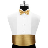 Peluche A Golden Rendezvous - Cummerbund and Bow Tie Set Satin