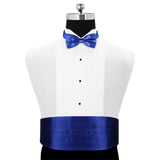Peluche Bold Blue - Cummerbund and Bow Tie Set Satin