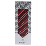 Kovove The Pleasing Striped Black Necktie For Men