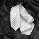 Kovove The Pleasing Checkered White Necktie