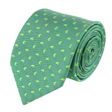 Kovove The Astro Mini Paisley Green Necktie For Men