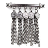 Kavove The Coin Collector Grey Colour Brooch