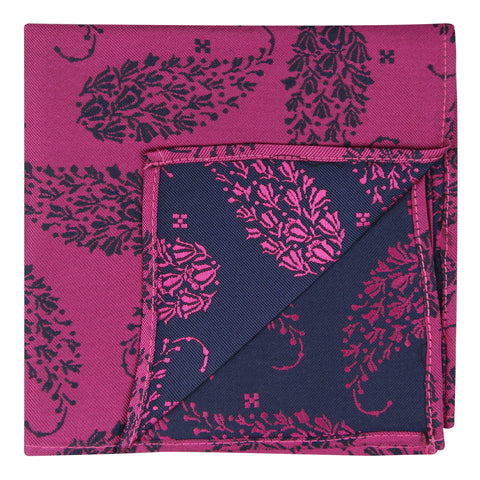 Kovove The Twining Paisley Pink Pocket Square
