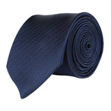 Kovove The Energise Self Pattern Navy Blue Necktie For Men