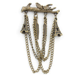 Kavove The Eiffel Tower Brass Colour Brooch