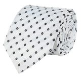 Kovove The Abstract Polka Fusion White Necktie For Men