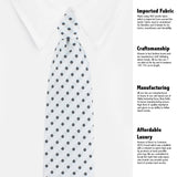 Kovove The Abstract Polka Fusion White Necktie For Men
