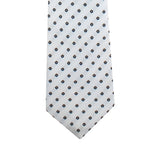 Kovove The Abstract Polka Fusion White Necktie For Men
