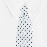 Kovove The Abstract Polka Fusion White Necktie For Men
