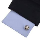 Kavove The Archiac Cufflink Black Coloured Cufflinks For Men