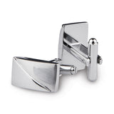 Kavove The Frisky Stone Silver Coloured Cufflinks For Men