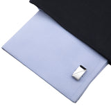 Kavove The Frisky Stone Silver Coloured Cufflinks For Men