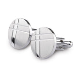 Kavove The Crossroad Silver Coloured Cufflinks For Men