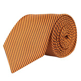 Kovove The Phoenix Striped Brown Necktie For Men