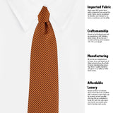 Kovove The Phoenix Striped Brown Necktie For Men