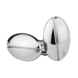 Kavove The Oval Surprise Silver Coloured Cufflinks For Men