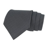 Kovove Elegant Black Checkered Neck Tie For Men