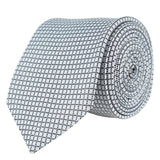 Kovove The Essentials Checkered White Necktie For Men