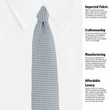 Kovove The Essentials Checkered White Necktie For Men