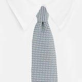 Kovove The Essentials Checkered White Necktie For Men