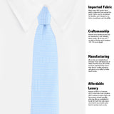 Kovove The Essentials Checkered Sky Blue Necktie For Men