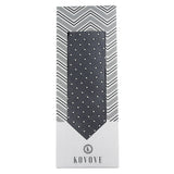 Kovove The Enchanting Polka Dot Dark Grey Necktie For Men