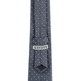 Kovove The Enchanting Polka Dot Dark Grey Necktie For Men