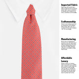 Kovove The Enchanting Polka Dot Red Necktie For Men