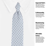 Kovove The Enchanting Polka Dot Grey Necktie For Men