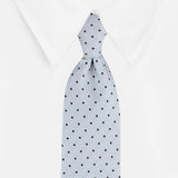 Kovove The Enchanting Polka Dot Grey Necktie For Men