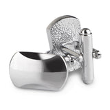Kavove The Silver Ensemble Silver Coloured Cufflinks For Men