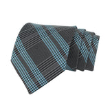 Kovove Elegant Grey Checkered Neck Tie For Men