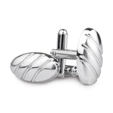 Kavove The Silver Shot Silver Coloured Cufflinks For Men