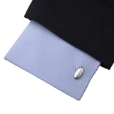 Kavove The Silver Shot Silver Coloured Cufflinks For Men