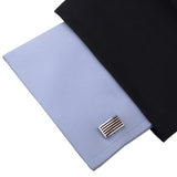 Kavove The Royal Stripes Brown Coloured Cufflinks For Men