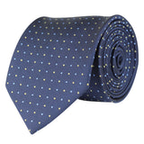 Kovove The Refreshing Twin Polka Dot  Blue Necktie For Men