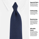 Kovove The Refreshing Twin Polka Dot  Blue Necktie For Men