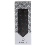 Kovove The Refreshing Twin Polka Dot  Black Necktie For Men