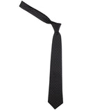 Kovove The Refreshing Twin Polka Dot  Black Necktie For Men