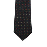 Kovove The Refreshing Twin Polka Dot  Black Necktie For Men