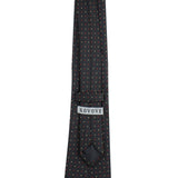 Kovove The Refreshing Twin Polka Dot  Black Necktie For Men
