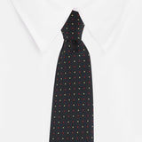 Kovove The Refreshing Twin Polka Dot  Black Necktie For Men